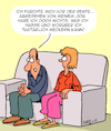 Cartoon: Angst vor der Rente (small) by Karsten Schley tagged rente,pension,psychologie,arbeitgeber,arbeitnehmer,alter,arbeitszeit,freizeit,hobbies,familie,wirtschaft,gesellschaft
