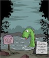 Cartoon: Armes Monster... (small) by Karsten Schley tagged nessie,klimawandel,umwelt,medien,journalisten,natur,panik,hysterie,gesellschaft