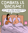 Cartoon: Combats le Racisme ! (small) by Karsten Schley tagged racisme,attitide,amour,politique,medias,societe