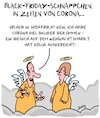 Cartoon: Corona-Schnäppchen (small) by Karsten Schley tagged corona,weihnachtsmärkte,südafrika,omicron,ansteckung,black,friday,schnäppchen,reisen,festtage,gesellschaft,gesundheit