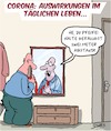 Cartoon: Corona und die Folgen (small) by Karsten Schley tagged corona,soziales,privatleben,gesundheit,abstand,beziehungen,politik,gesellschaft