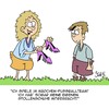 Cartoon: Damenfussball (small) by Karsten Schley tagged sport,fussball,damenfussball,frauen,mode,kleidung,schuhe,ballsport