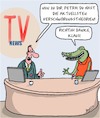 Cartoon: Das Allerneueste!! (small) by Karsten Schley tagged fernsehen,medien,nachrichten,fake,news,verschwörungstheorien,demokratie,politik,gesellschaft