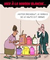 Cartoon: Demendez au Docteur Trump! (small) by Karsten Schley tagged coronavirus,desinfectants,sante,politique,maison,blanche,trump