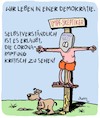 Cartoon: Demokratie! (small) by Karsten Schley tagged coronaimpfungen,impfskepsis,demokratie,diffamierung,verschwörungstheorien,gesundheit,gesellschaft,medien,politik