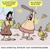 Cartoon: Der erste Super-Koch (small) by Karsten Schley tagged geschichte,prähistorisches,ernährung,essen,gesundheit,kochen,erfindungen,ehe,liebe,männer,frauen,tiere,hühner,vorzeit