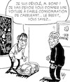 Cartoon: Desole Monsieur Bond... (small) by Karsten Schley tagged james,bond,films,cinema,divertissement,carburant,medias,brexit,politique,societe