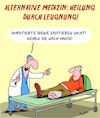Cartoon: Die Alternative!!!!! (small) by Karsten Schley tagged scharlatanerie,gesundheit,verschwörungstheorien,krankheiten,fake,news,dummheit,gesellschaft,internet,facebook,twitter