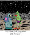Cartoon: Die dunkle Seite (small) by Karsten Schley tagged mond,raumfahrt,technik,aliens,sex,darkrooms,science,fiction,wissenschaft,forschung