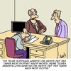 Cartoon: Die meiste Zeit des Tages... (small) by Karsten Schley tagged arbeit,arbeitgeber,arbeitnehmer,computer,technik,software,jobs,wirtschaft,business,geld