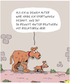 Cartoon: Diese Jugend... (small) by Karsten Schley tagged jugend,alter,rentner,familien,aktivitäten,generationsunterschied,gesellschaft,tiere,hunde