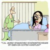 Cartoon: Ein echter Künstler! (small) by Karsten Schley tagged kunst,künstler,spanien,gesundheit,chirurgie,schönheit,schönheitschirurgie,krankenhaus,frauen,picasso