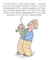 Cartoon: Eingesperrt!! (small) by Karsten Schley tagged babies,mütter,eltern,schwangerschaft,familie,liebe,kinder,kommunikation,erziehung,gesellschaft