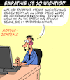 Cartoon: Empathie!! (small) by Karsten Schley tagged call,center,empathie,sensibilität,notfälle,hilfe,technik,psychologie,gesellschaft