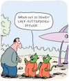 Cartoon: Für die Katz (small) by Karsten Schley tagged katzen,aliens,weltraumreisen,ufos,katzenfutter,tiere,gesellschaft