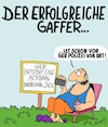 Cartoon: Gaffer (small) by Karsten Schley tagged gaffer,unfälle,rettungsgassen,autobahnen,polizei