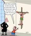 Cartoon: Gekreuzigt (small) by Karsten Schley tagged suv,klima,klimaschützer,autos,verkehr,emissionen,religion,politik