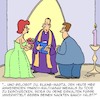 Cartoon: Gelobst du... (small) by Karsten Schley tagged hochzeit,heirat,liebe,ehe,männer,frauen,kirche,religion,priester