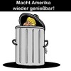 Cartoon: Genießbar (small) by Karsten Schley tagged politik politiker usa wahlkampf trump demokratie rassismus nationalismus faschismus skandale pleiten steuerbetrug kriminalität