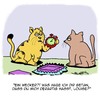 Cartoon: Geschenk (small) by Karsten Schley tagged geschenke,weihnachten,geburtstage,feiern,wertschätzung,liebe,tiere,katzen