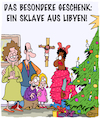 Cartoon: Geschenkt (small) by Karsten Schley tagged libyen,sklavenhandel,afrika,europa,flüchtlinge,krieg,terror,armut,wirtschaft,eu,grenzen,gesellschaft,politik