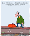 Cartoon: Glücklich (small) by Karsten Schley tagged zeit,glück,bahn,transport,fahrgäste,pünktlichkeit,öpnv,züge,pendler,wirtschaft,business,service,fahrpreise,zuverlässigkeit,gesellschaft,politik,verkehr