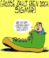 Cartoon: Größe... (small) by Karsten Schley tagged politik,sigmar,gabriel,spd,größe,regierung,deutschland,aussenpolitik,israel,kompetenz,europa