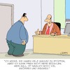 Cartoon: Großmaul (small) by Karsten Schley tagged arbeit,löhne,gehälter,lohnerhöhung,arbeitgeber,arbeitnehmer,büro,wirtschaft,business,karriere,gehaltserhöhung,gier,familie