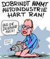 Cartoon: Härter! (small) by Karsten Schley tagged automafia,kapitalismus,betrug,wirtschaftsverbrechen,vw,porsche,mercedes,audi,kriminalität,umweltverbrechen,umweltschutz,politiker,lobbyismus,demokratie,vetternwirtschaft,gesellschaft,deutschland