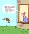 Cartoon: Heiss! (small) by Karsten Schley tagged sommer,temperaturen,hitze,hitzewelle,wetter,klimawandel,politik,natur,tiere
