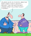 Cartoon: Im Stadion (small) by Karsten Schley tagged sport,fußball,fußballspieler,manager,geld,business,wirtschaft,marketing,menschenhandel,verträge,einkäufe,sicherheit,ablösesummen,gehälter,gesellschaft,europa