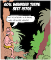 Cartoon: Immer weniger... (small) by Karsten Schley tagged tiere,artensterben,wälder,natur,umweltzerstörung,mensch