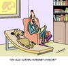 Cartoon: Internet Videos (small) by Karsten Schley tagged computer,internet,social,media,tiere,videos,katzenvideos,psychologie,psychologen,hunde