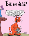 Cartoon: Jeder darf!! (small) by Karsten Schley tagged ehe,liebe,heirat,beziehungen,männer,frauen,familien,gesetze,deutschland,politik,gesellschaft