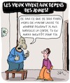 Cartoon: Jeunes et moins jeunes (small) by Karsten Schley tagged age,demographie,finances,generations,jeunesse,politique,medias,societe,retraites
