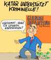 Cartoon: Katar (small) by Karsten Schley tagged politik,katar,fifa,bestechung,schmiergeld,verbrechen,terrorismus,fussball