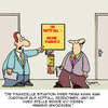 Cartoon: Keine Panik! Oder doch? (small) by Karsten Schley tagged business,wirtschaft,umsatz,unternehmenszahlen,prognose,geschäftsaussichten,unternehmensberatung,panik