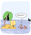 Cartoon: Loser (small) by Karsten Schley tagged loser,versager,inkompetenz,schiffbruch,inseln,psychologie,warnhinweise,verbote,bildung,bildungsferne,gesellschaft