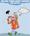 Cartoon: Melania macht Werbung (small) by Karsten Schley tagged melania,trump,botox,werbung,usa,nervengift,schönheit,politik,promis