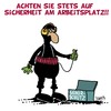 Cartoon: Mit Sicherheit! (small) by Karsten Schley tagged terror,terrorismus,gesellschaft,religion,europa,usa,asien,verbrechen,sicherheit,arbeitssicherheit,business,isis