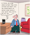 Cartoon: Moderne Technik (small) by Karsten Schley tagged technik,computer,internet,clouds,alexa,daten,datenschutz,konzerne,kapitalismus,abhängigkeit,individualismus,marketing,wirtschaft,business,gesellschaft