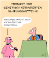 Cartoon: Modifiziert (small) by Karsten Schley tagged genfood,technik,lebensmitteltechnik,wissenschaft,bio,engeneering,kapitalismus,lebensmittelindustrie,profite,politik,geld,tiere,gesellschaft