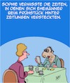 Cartoon: Morgengesicht (small) by Karsten Schley tagged ehe,familie,männer,frauen,liebe,zeitungen,mobiltelefone,technik,geschichte,schönheit,gesellschaft
