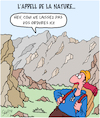 Cartoon: Nature... (small) by Karsten Schley tagged environnement,ordures,pollution,plastique,tourisme,voyages,montagne