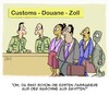 Cartoon: Neulich beim Zoll... (small) by Karsten Schley tagged reisen,zoll,tourismus,fliegen,flughäfen,einwanderung,urlaub,ferien