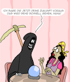 Cartoon: No Future (small) by Karsten Schley tagged wahrsagerei,aberglaube,zukunft,leben,tod,jobs,esoterik,gesellschaft