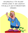 Cartoon: Olympisches Gold! (small) by Karsten Schley tagged olympia,ioc,geld,kapitalismus,politik,diktaturen,business,medaillen,wirtschaft,sport