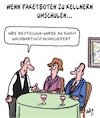 Cartoon: Paketzusteller (small) by Karsten Schley tagged restaurants,umschulung,berufe,paketzusteller,kunden,auslieferung,gesellschaft
