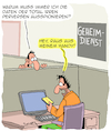 Cartoon: PERVERS!! (small) by Karsten Schley tagged geheimdienste,spionage,datendiebstahl,handys,sicherheit,it,soziales,gesellschaft