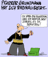 Cartoon: Radikalisiert (small) by Karsten Schley tagged religion,pfarrer,kirche,christentum,radikalisierung,fundamentalismus,extremismus